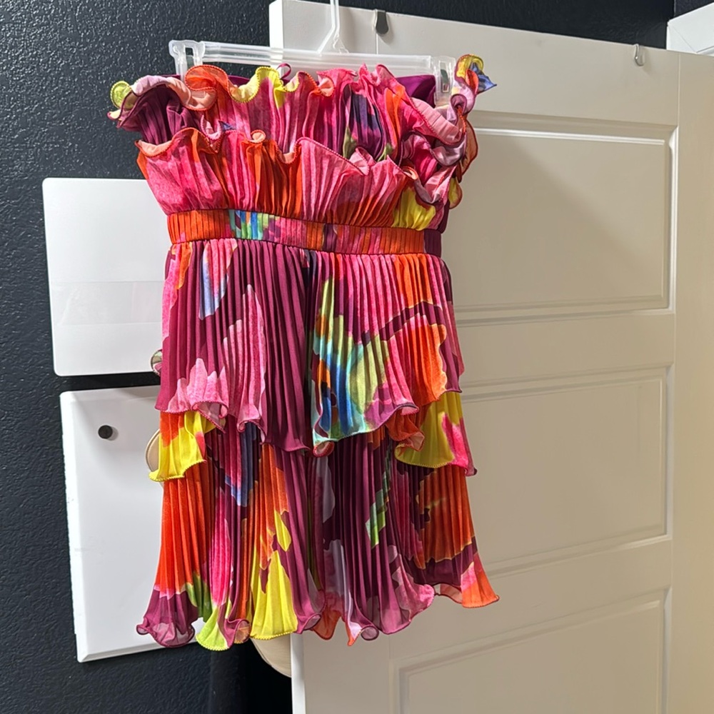 Amur Massie Strapless mini dress